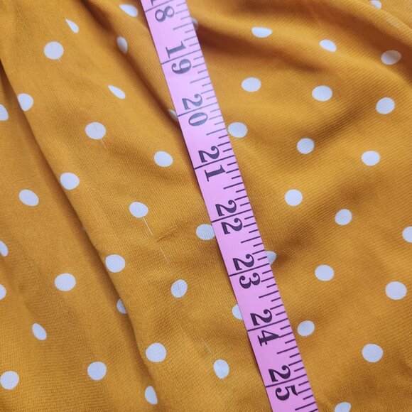 SOLD Cotton On Yellow Polka Dot Balloon Sleeve Button Detail Dress - Picture 5 of 10